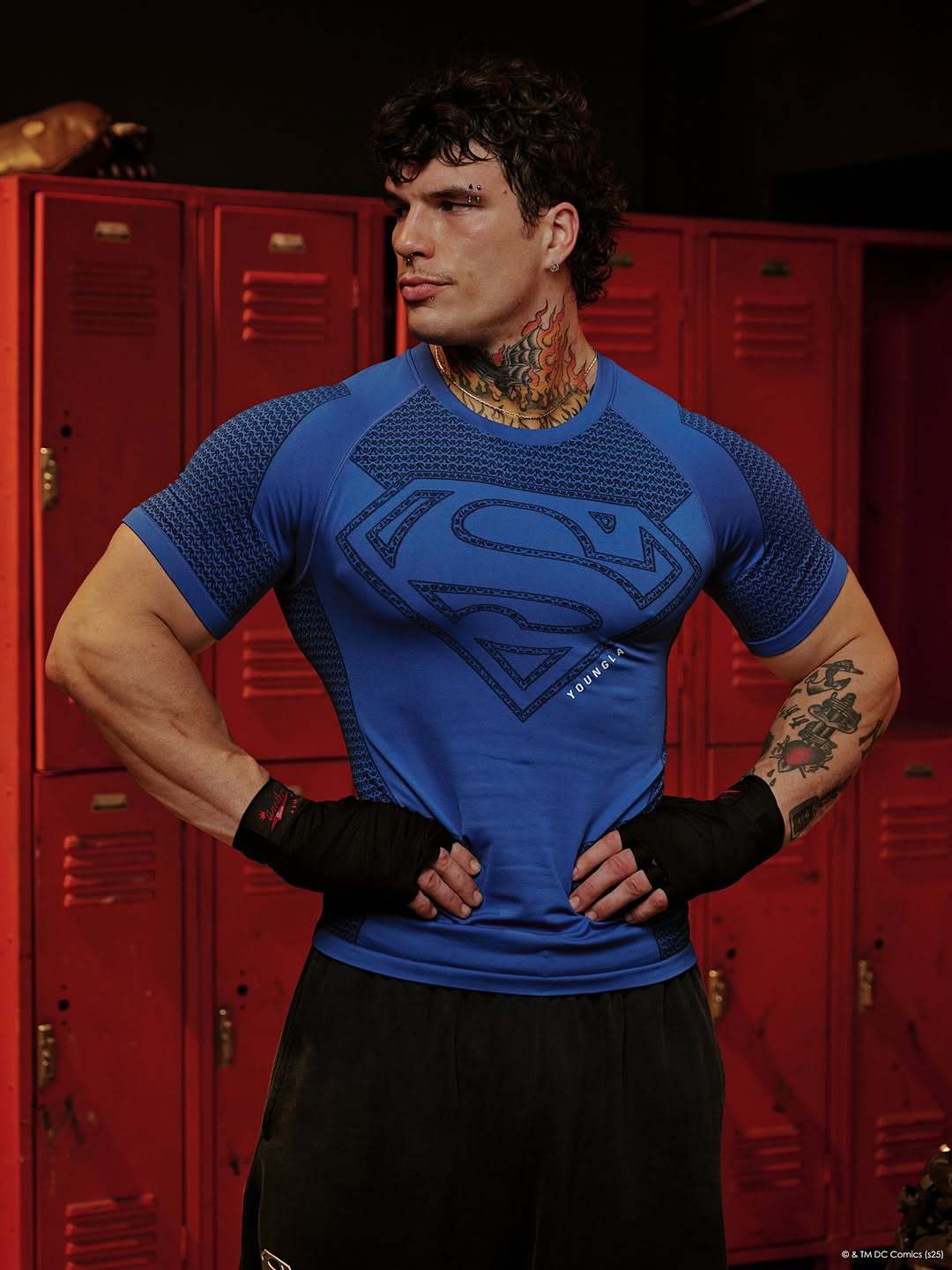 YOUNGLA 4117 Superman Compression Tees