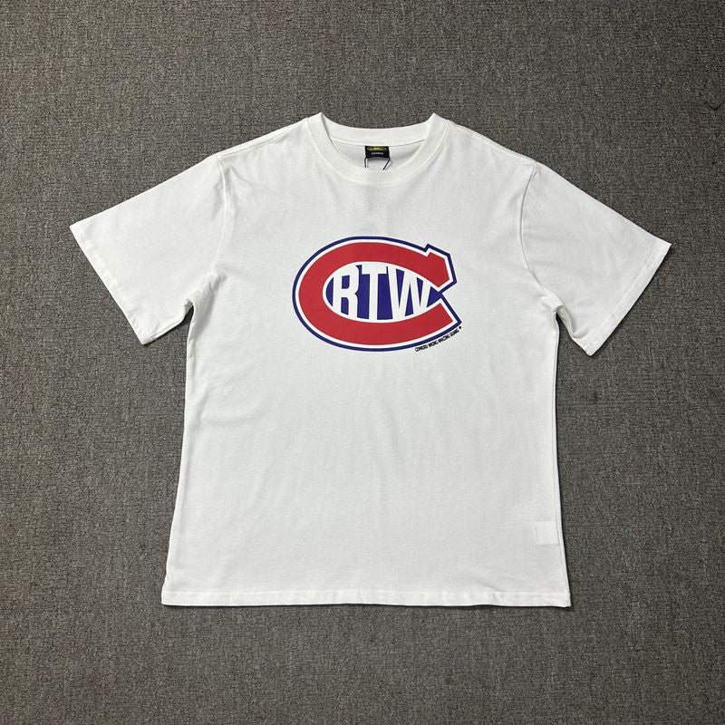 Corteiz Logo Letter Print Crew Neck Short Sleeve T‑Shirt Unisex