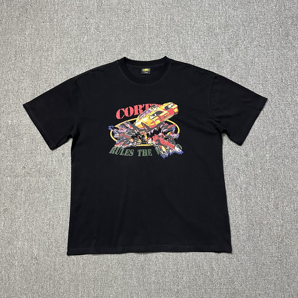 2026 New Corteiz Graphic Print Tee Loose Casual Streetwear T-Shirt