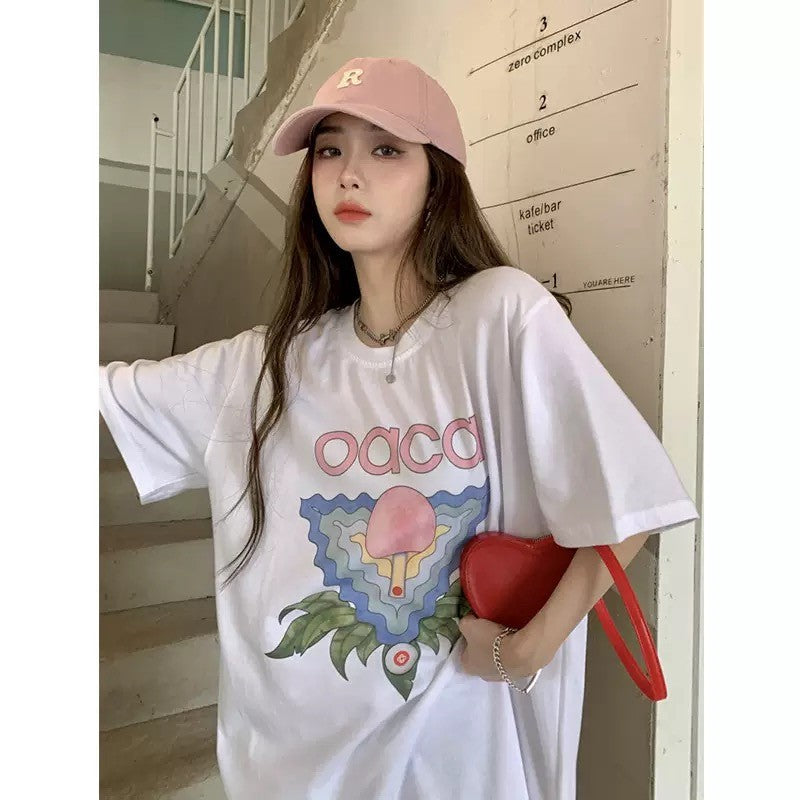Casablanca Casa Letter Arch Graphic Short Sleeve Tee Streetwear Unisex