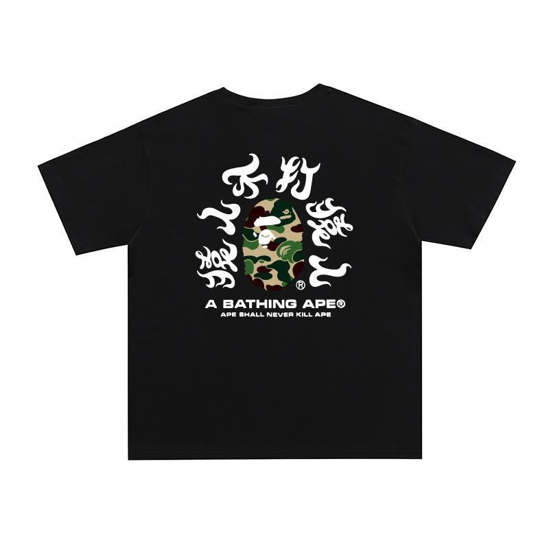 BAPE Ape Head Print Loose Unisex Streetwear T-Shirt