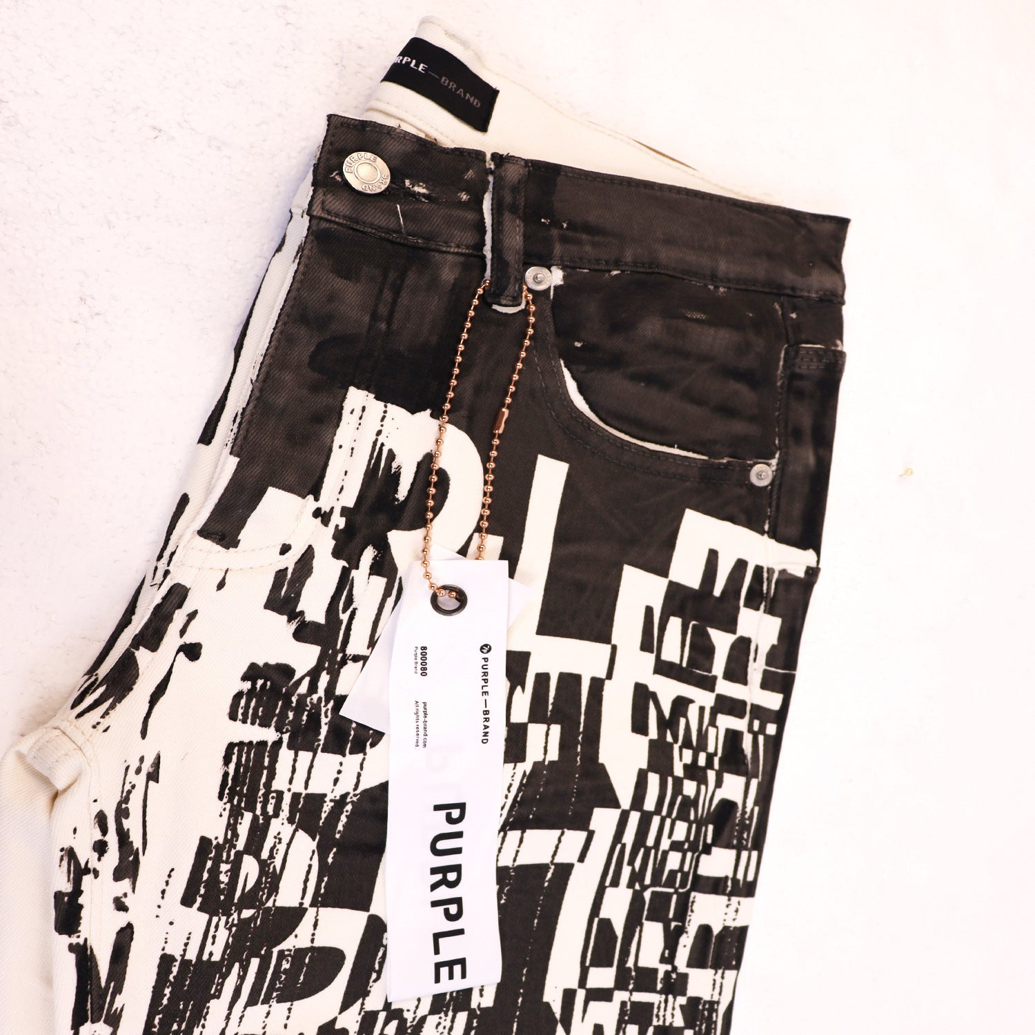 Purple Brand Hand Paint Ripped Skinny Denim Jeans Unisex