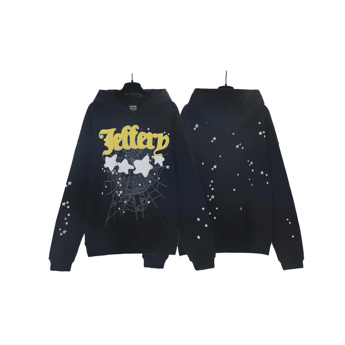 Sp5der Foam Print Spider Web Hoodie Sweatshirt Jogger Pants Set