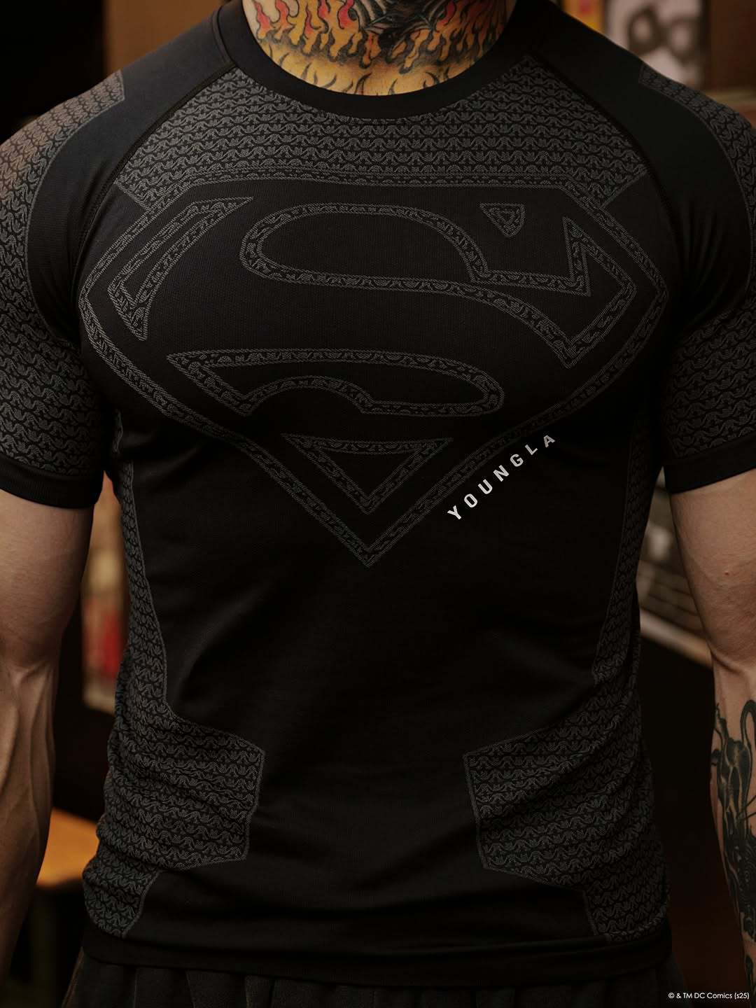 YOUNGLA 4117 Superman Compression Tees