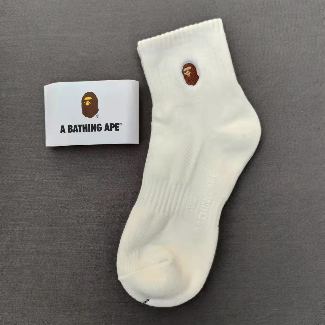 BAPE Ape Head Embroidered Socks