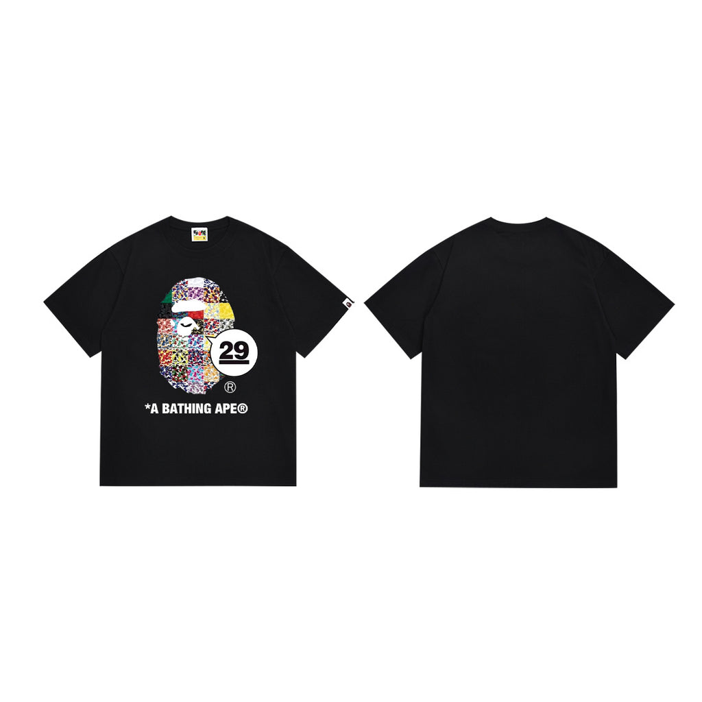 BAPE Camo Ape Head Graphic Print Short Sleeve Tee Streetwear Unisex