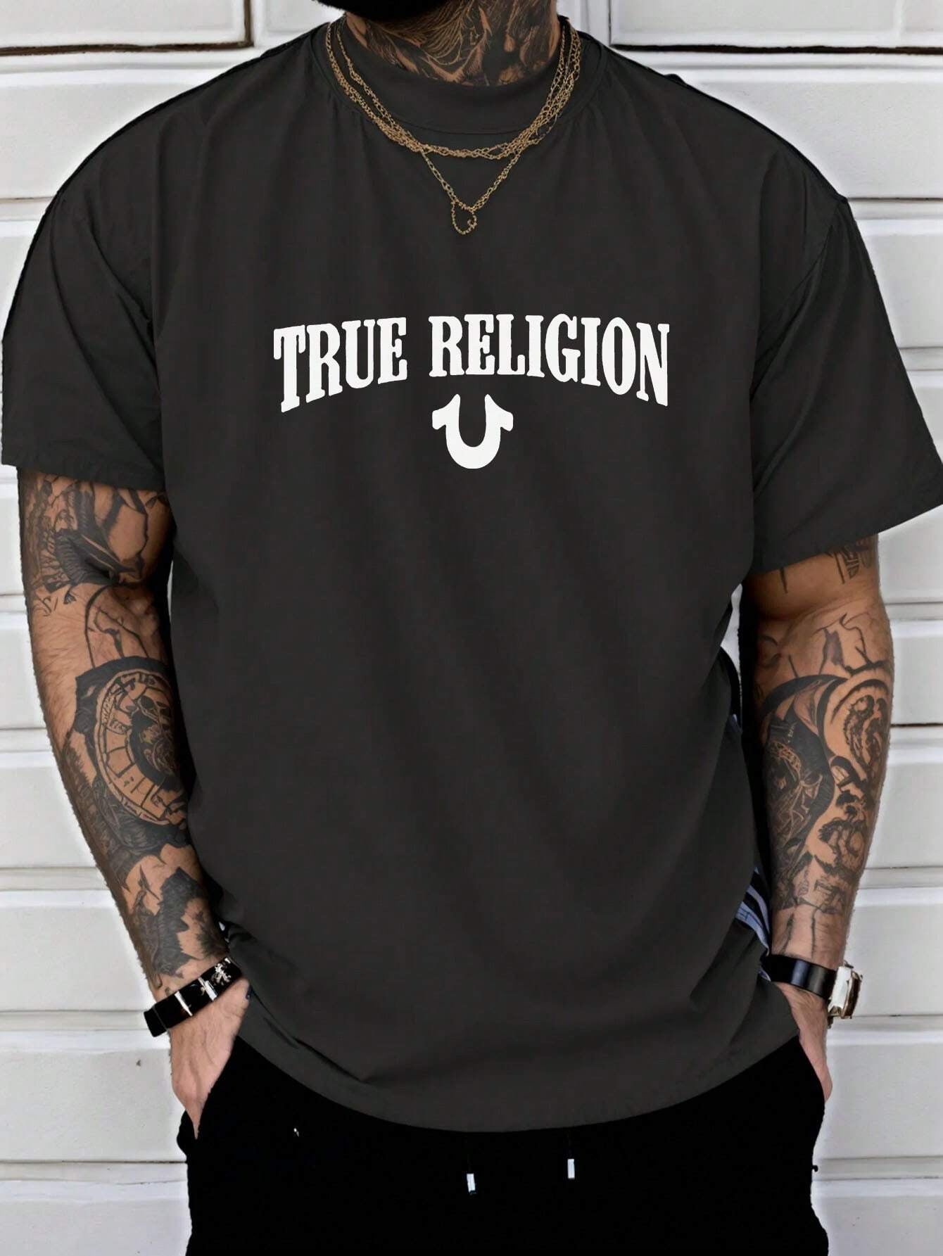True Religion Horseshoe Logo Cotton Graphic Tee