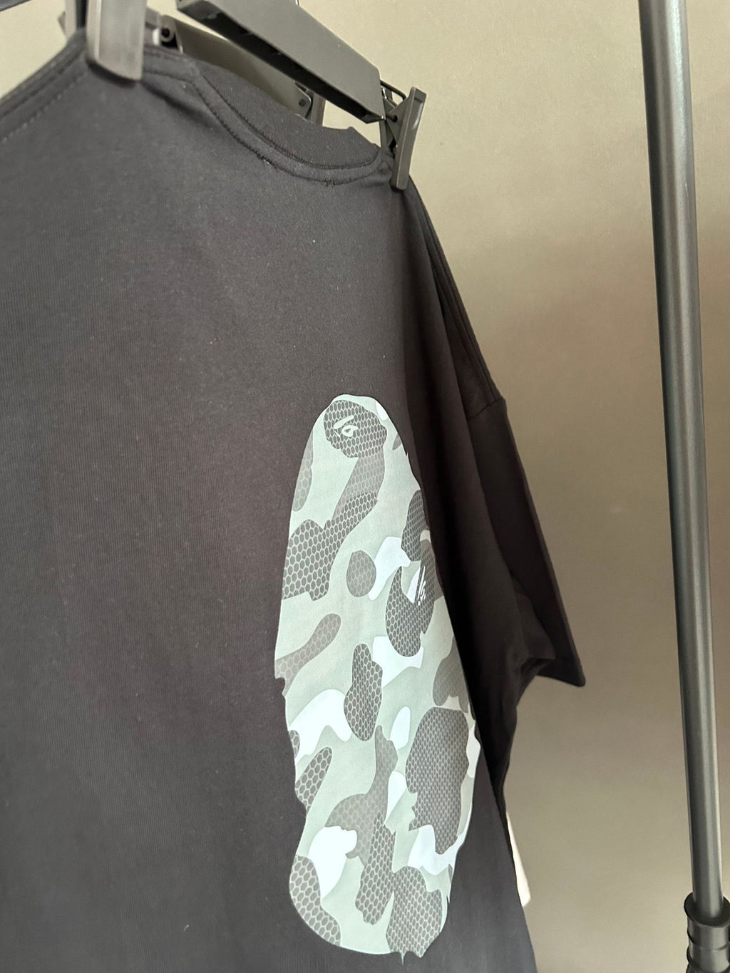BAPE Shark Ape Head Camo Print Crew Neck Short Sleeve T‑Shirt Unisex