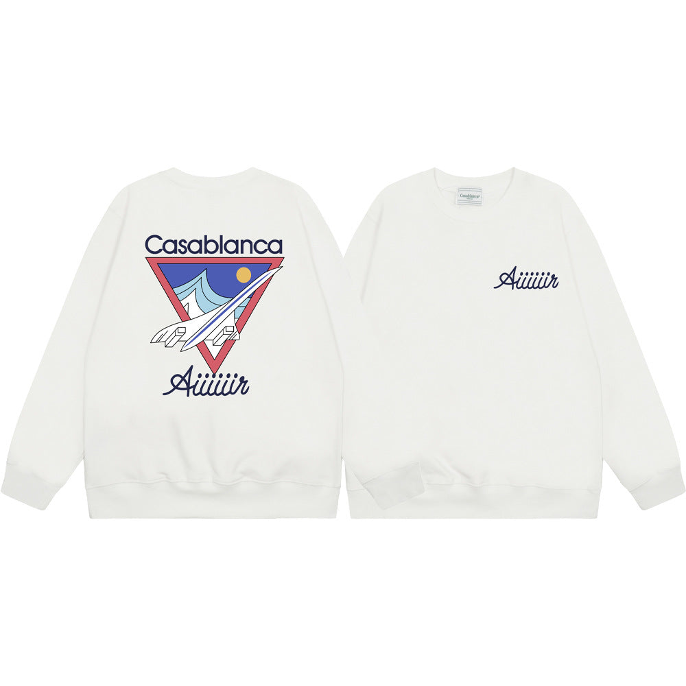 Casablanca Graphic Print Crew Neck French Terry Sweatshirt Unisex