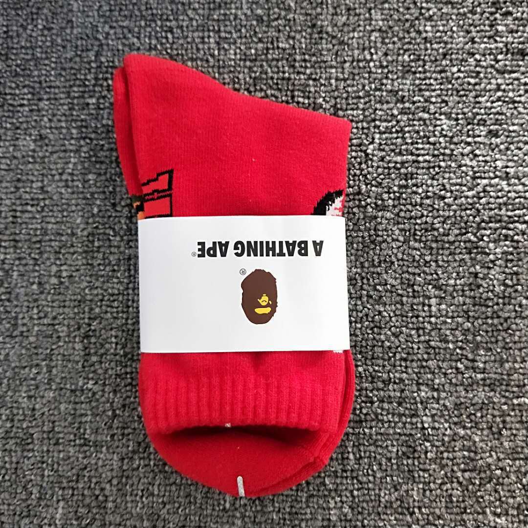BAPE Ape Head Crew Socks Multi Graphic Prints