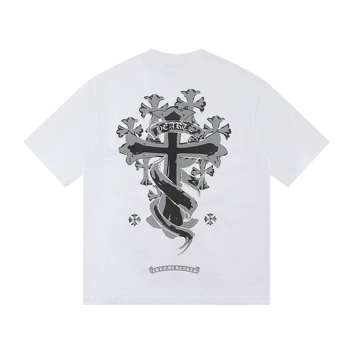 Chrome Hearts Horseshoe Cross Print Short Sleeve Tee Unisex