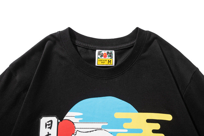 Bape Maneki Neko Ape Head Graphic Oversized Tee Streetwear Unisex
