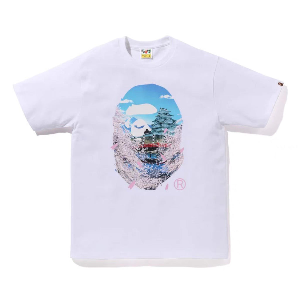BAPE Ape Head Shark Print Loose Casual Unisex Short Sleeve T-Shirt