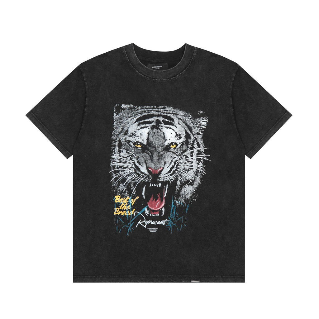 Represent Shark Washed Graphic Oversized Tee Streetwear Unisex