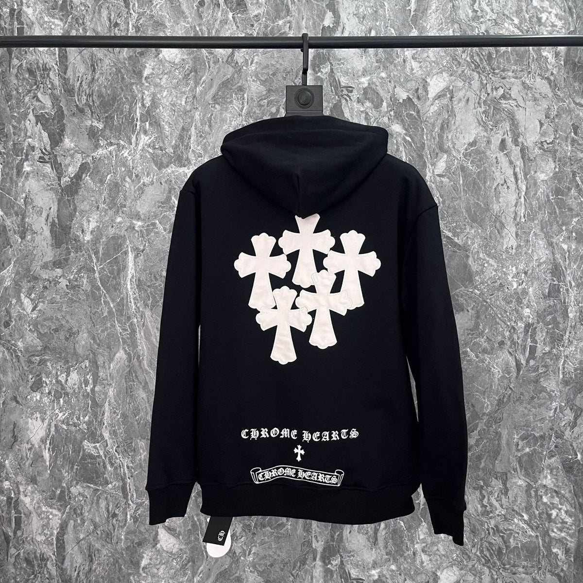 Chrome Hearts Multi‑Cross Graphic Oversized Hoodie Streetwear Unisex