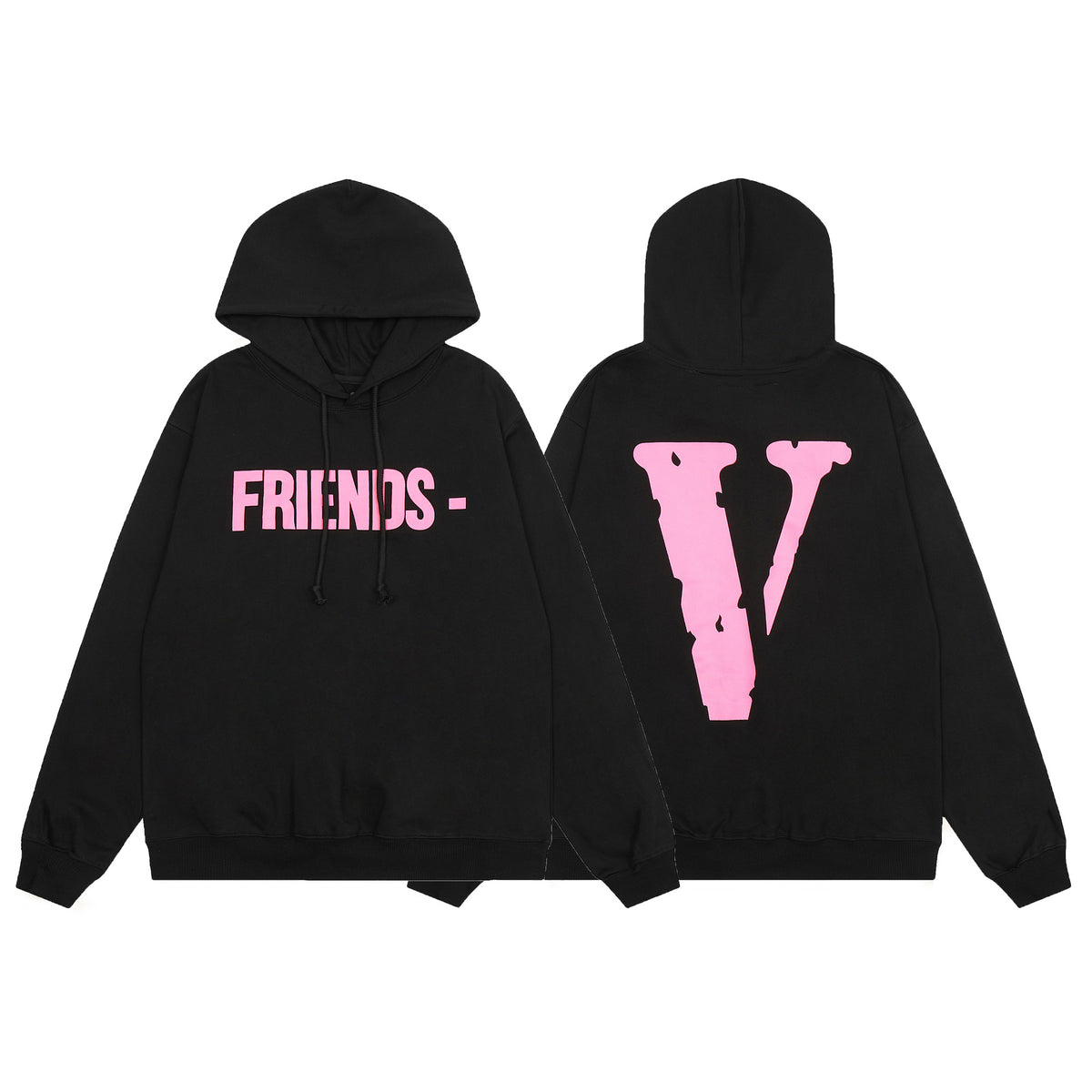 Vlone Friends Big V Logo American Style Unisex Hoodie