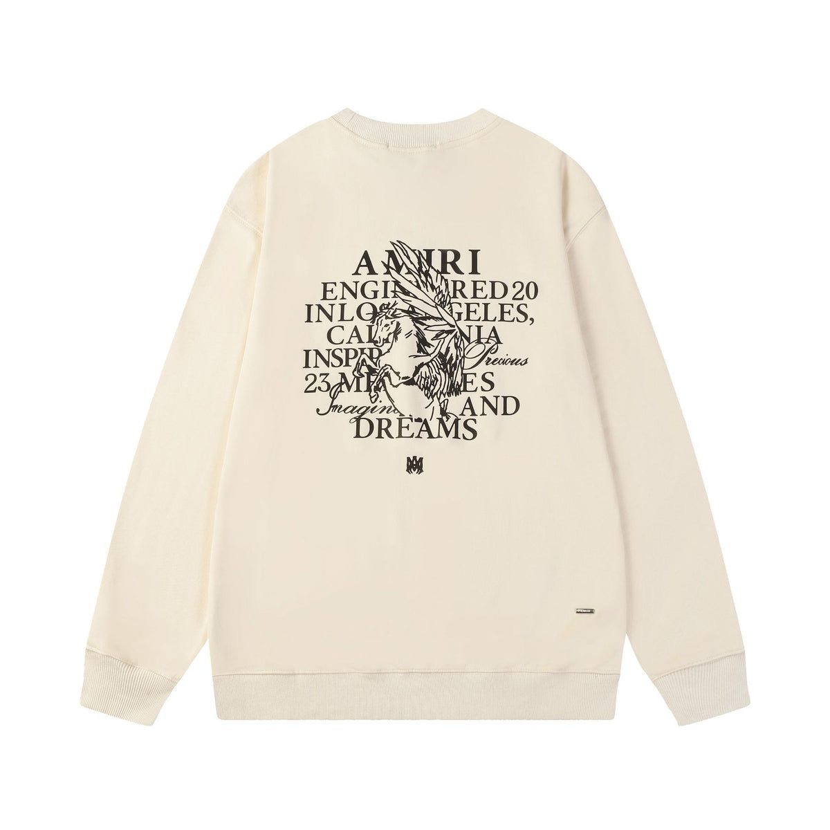 Amiri Logo Letter Dragon Angel Eagle Crewneck Sweatshirt Streetwear