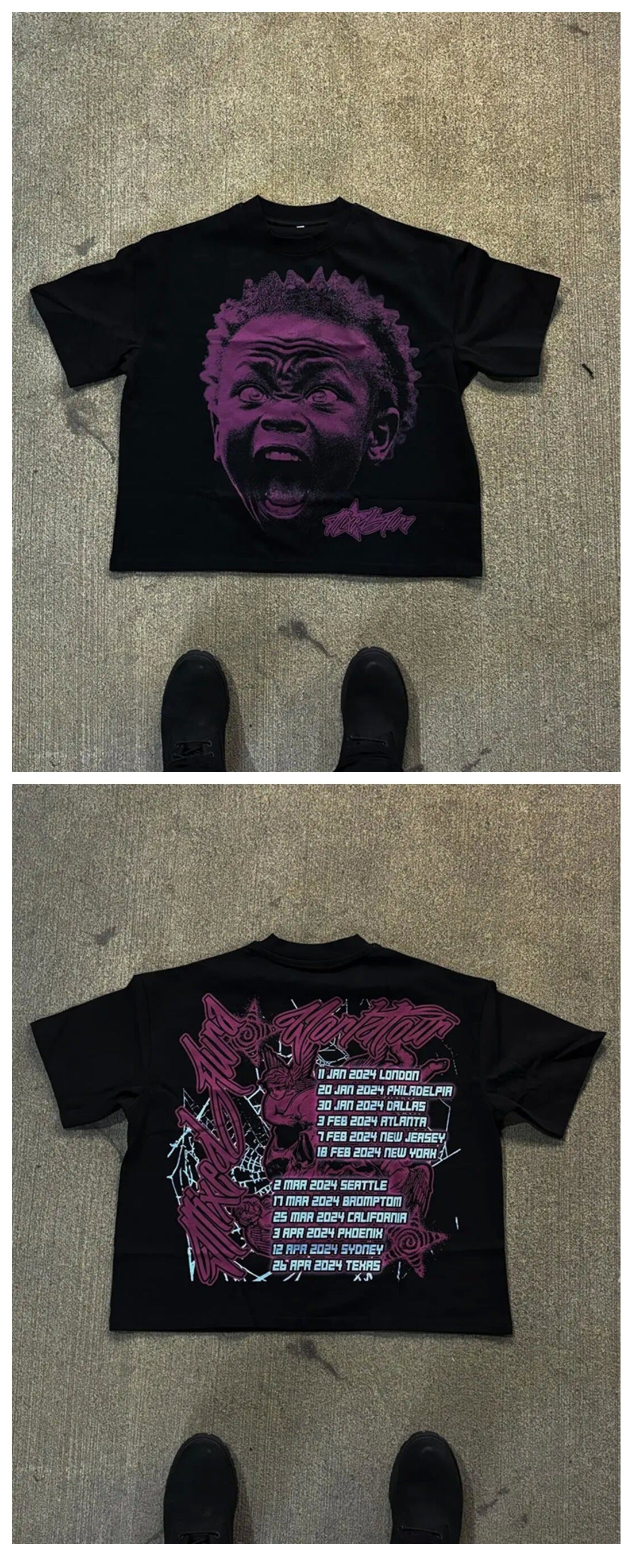 Y2K Punk Vintage NBA & Skimaske Streetwear Unisex Baumwoll-T-Shirt