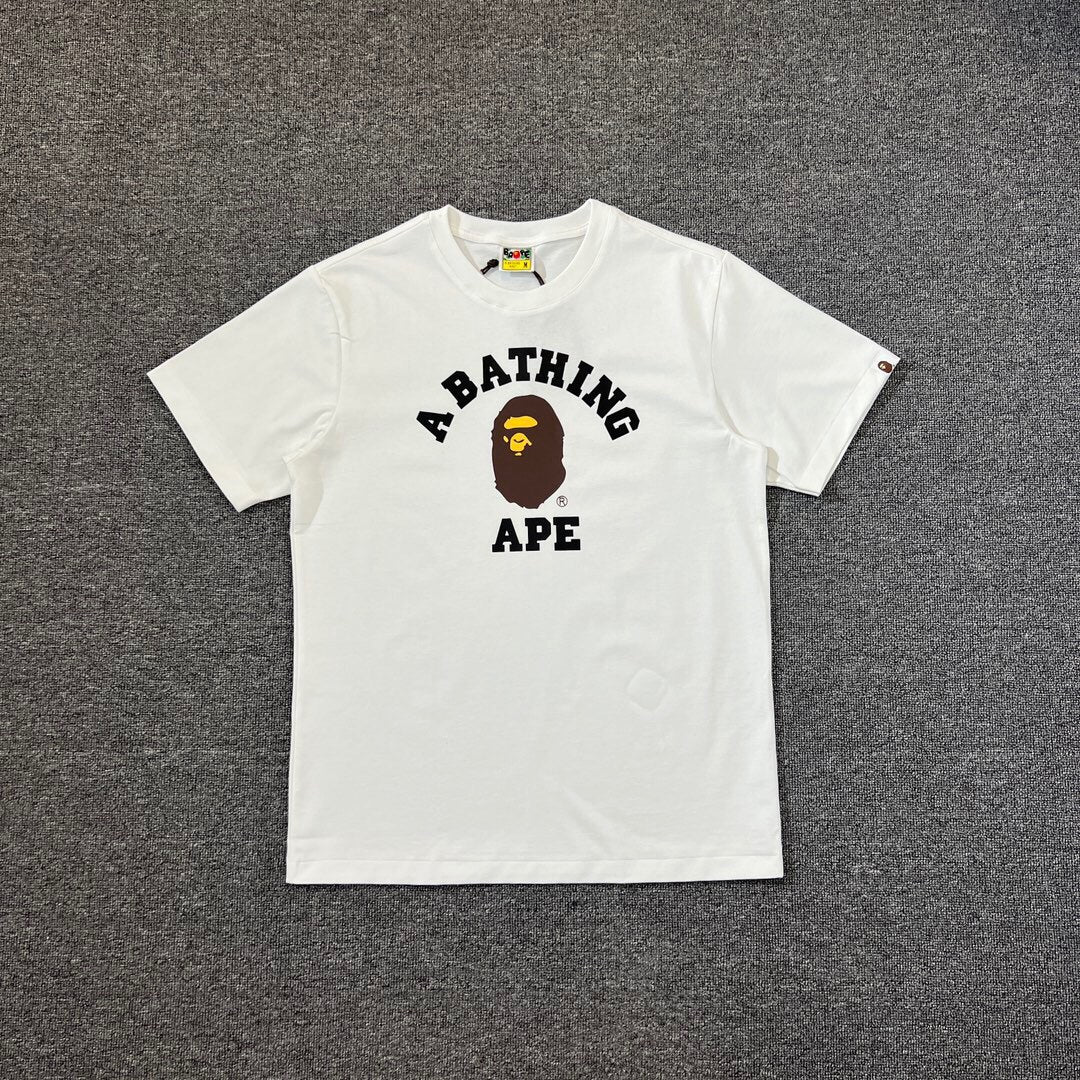 BAPE Classic Camo Ape Head Letter Print Loose Unisex Casual T-Shirt