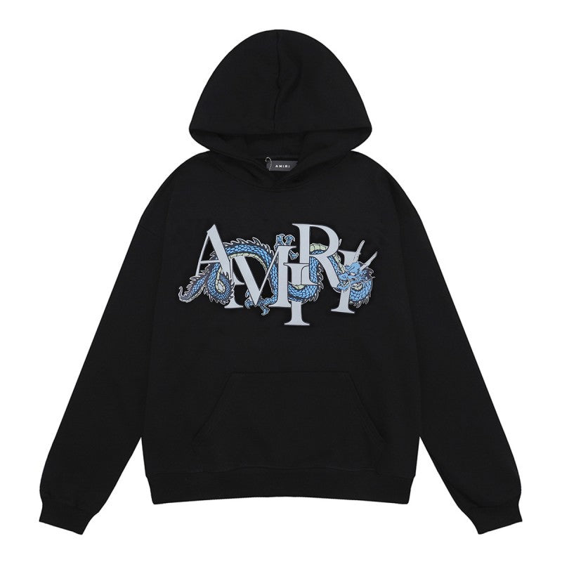 Amiri Letter Graphic Print Hoodie Streetwear Unisex