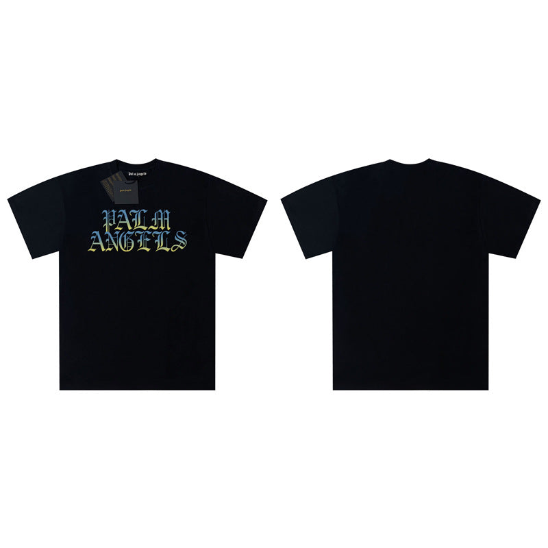 Palm Angels Graphic Print Tee Loose Crew Neck Streetwear T-Shirt