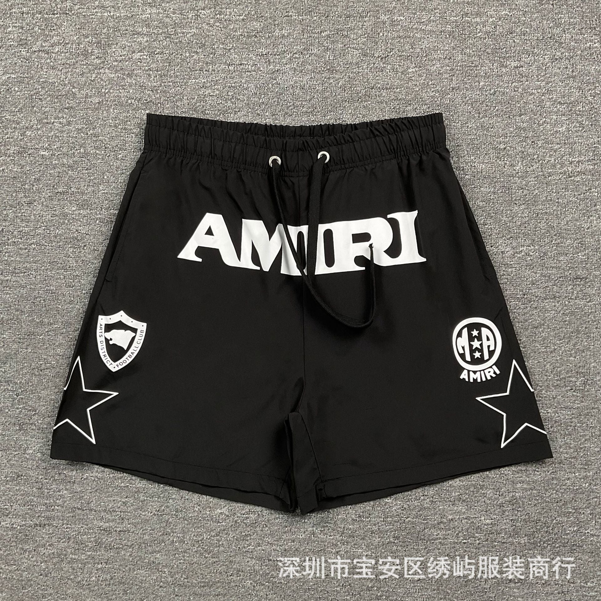 Amiri Star Letter Print Casual Loose Beach Shorts Unisex