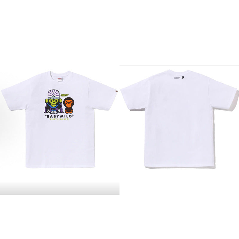Bape Multi‑Graphic Ape Head Oversized Tee Streetwear Unisex