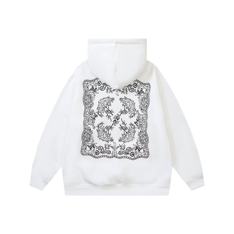 Off-White Arrow Graphic Print Hoodie Streetwear Unisex