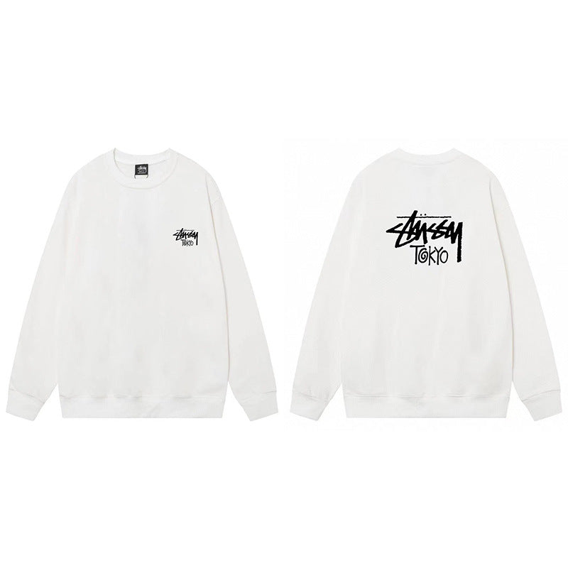 Stussy Graphic Crewneck Sweatshirt 8 Ball Dice Street Casual Pullover