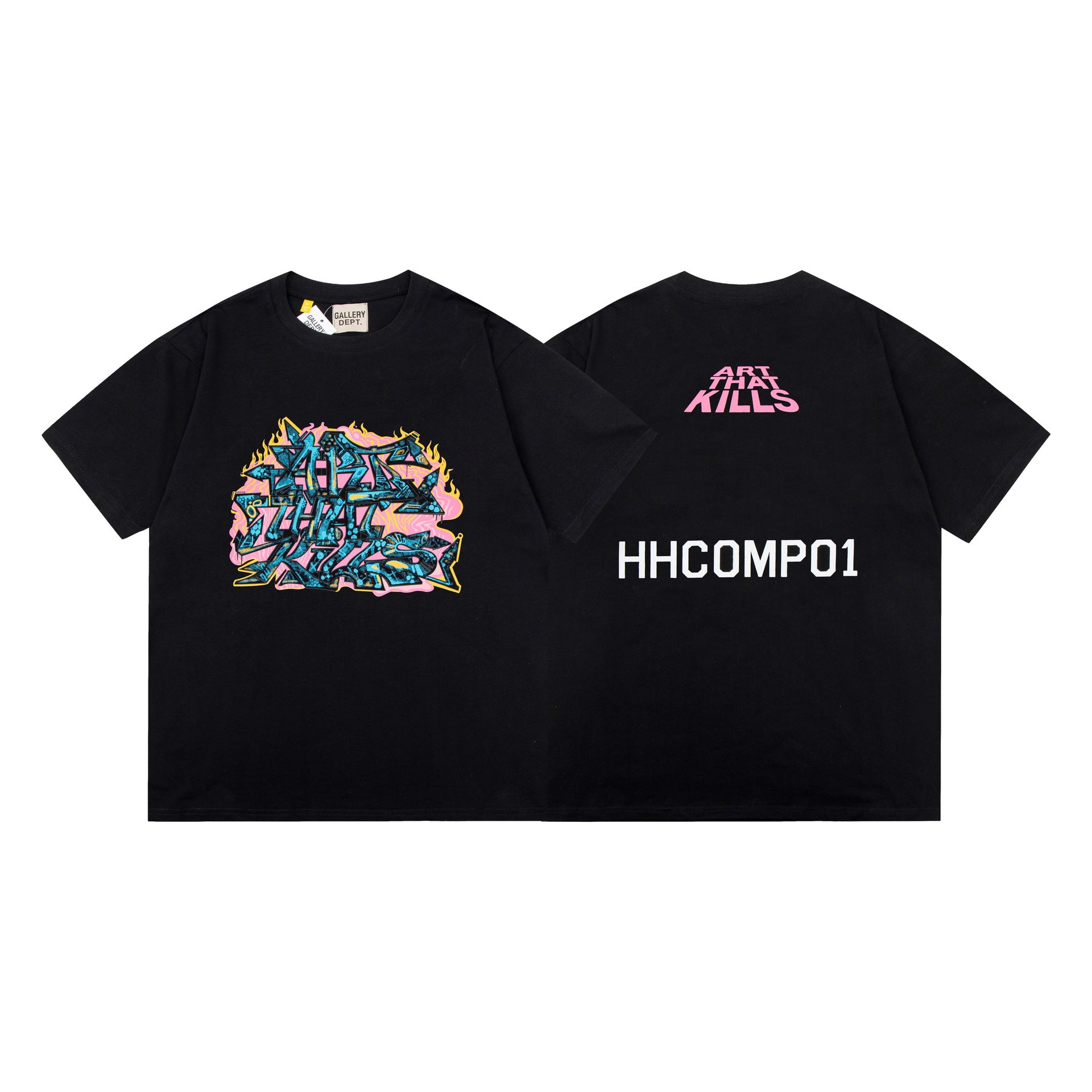 Gallery Dept Vintage Washed Graphic Short Sleeve Tee Streetwear Unisex