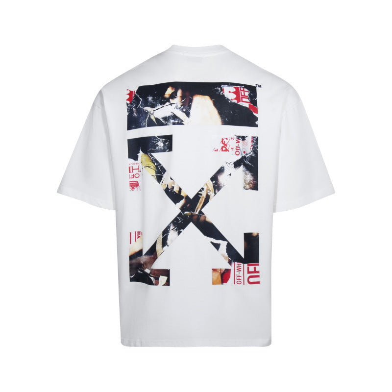 Off-White Arrow Graphic Crew Neck Short Sleeve T Shirt