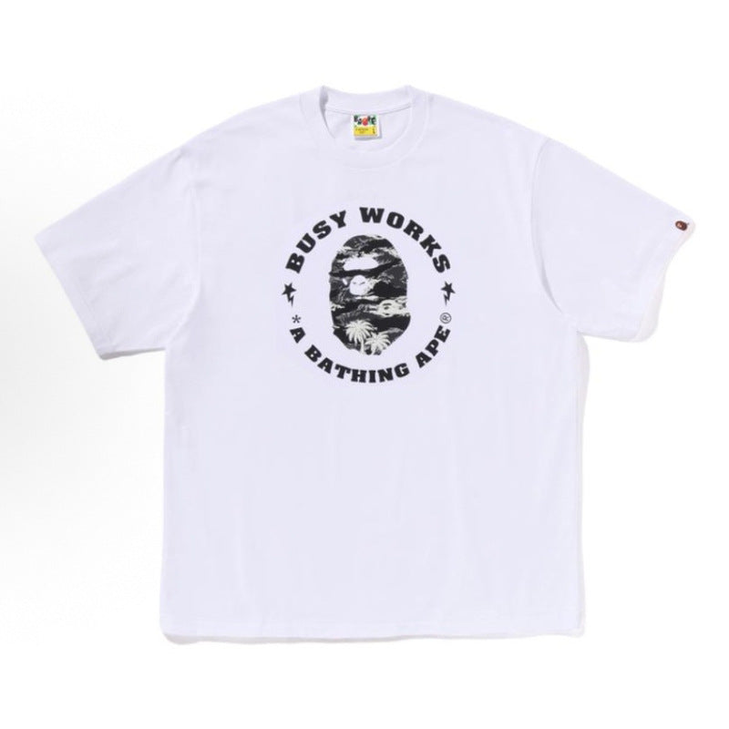 Bape Ape Head Graphic Short Sleeve Tee Streetwear Unisex