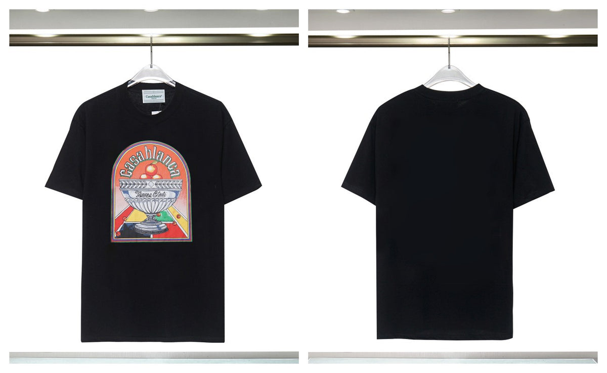 Casablanca Tennis Graphic T-Shirt Loose Oversized Short Sleeve Tee
