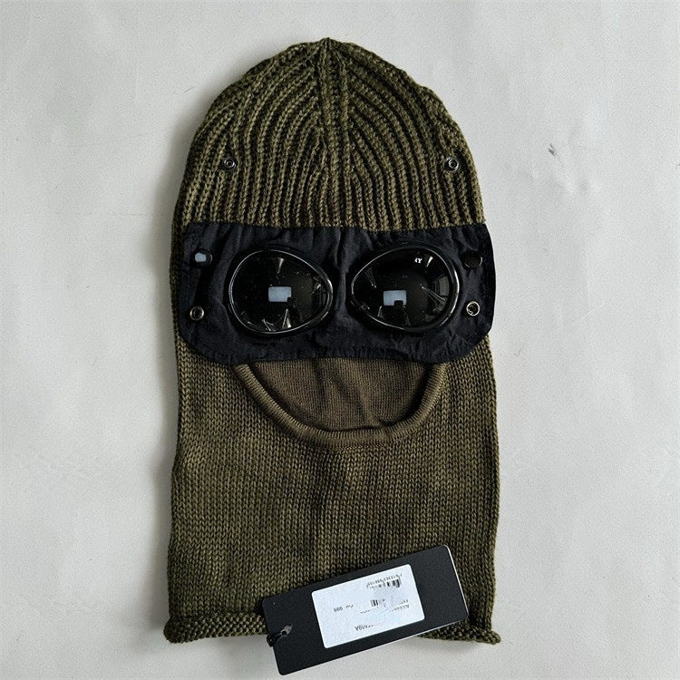 C.P Extrafine Merino Wool Goggle Balaclava, Goggle & Lens Side Beanie