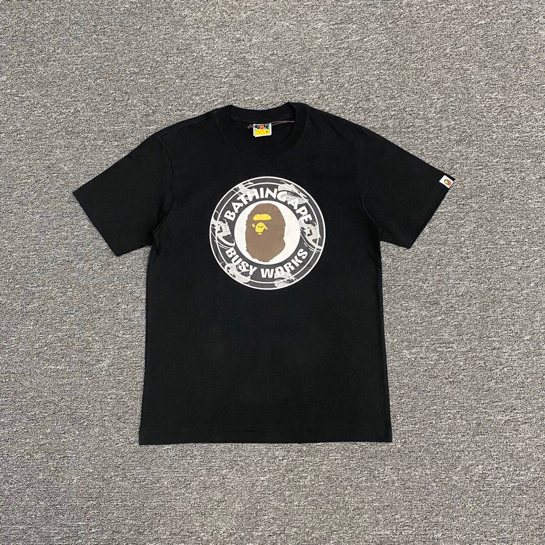 BAPE Classic Camo Ape Head Letter Print Loose Unisex Casual T-Shirt