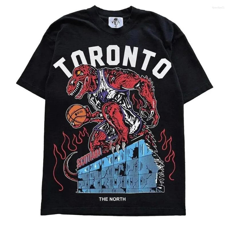 Vintage NBA Team Skeleton Graphic Unisex Oversized Streetwear Cotton Tee