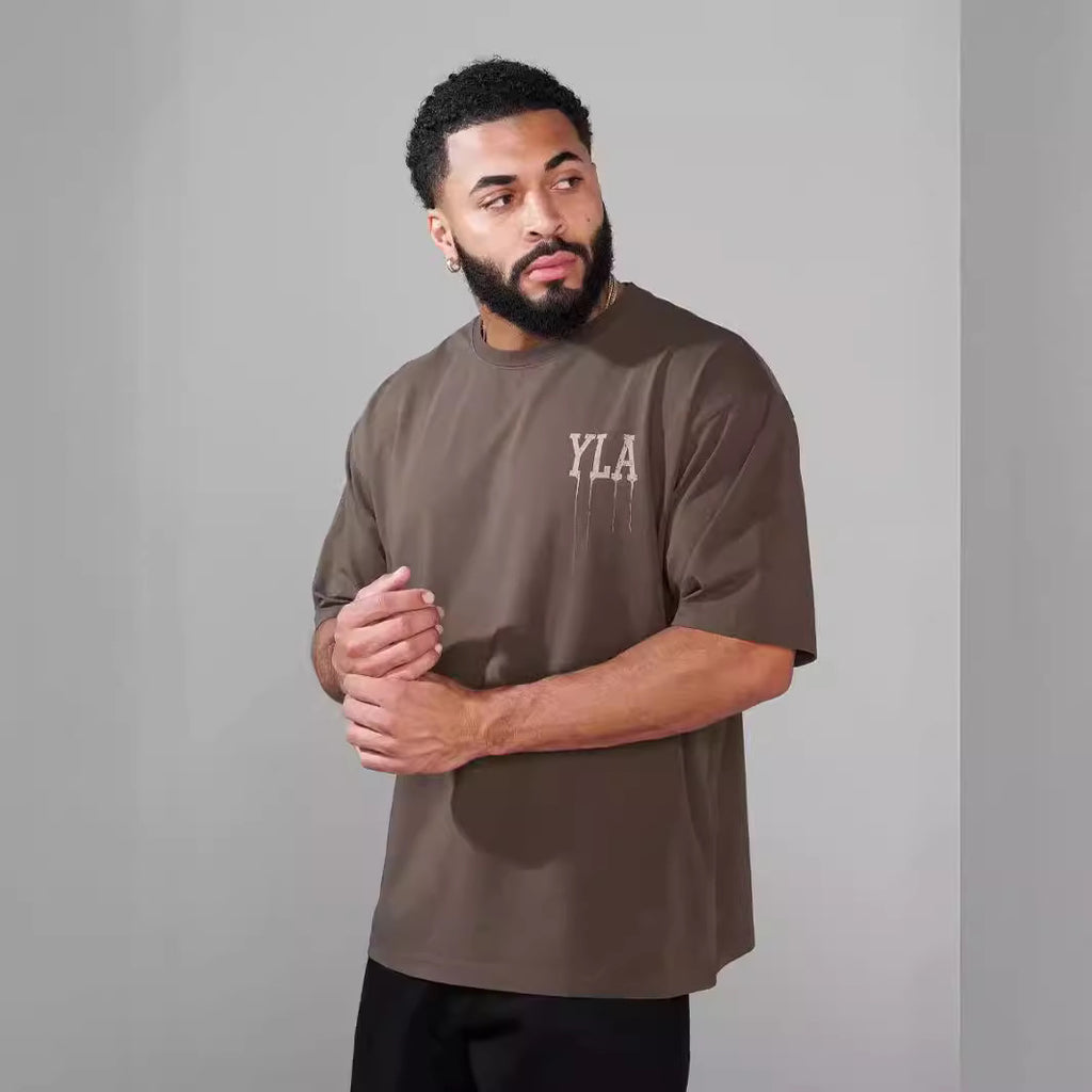 YOUNGLA W428 Drip Oversized Tee