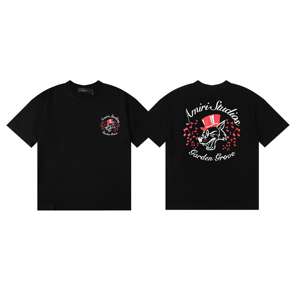 Amiri Rose Skull Letter Graphic Short Sleeve Tee Streetwear Unisex