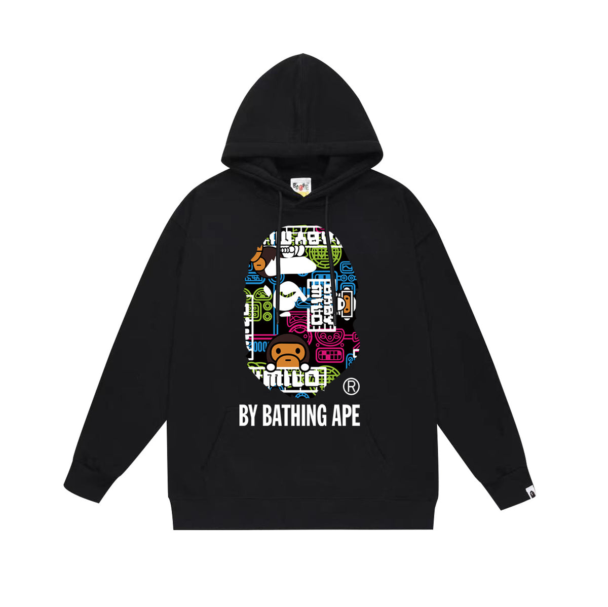 BAPE Hoodie Multi Camo Ape Head Print Street Fleece Pullover