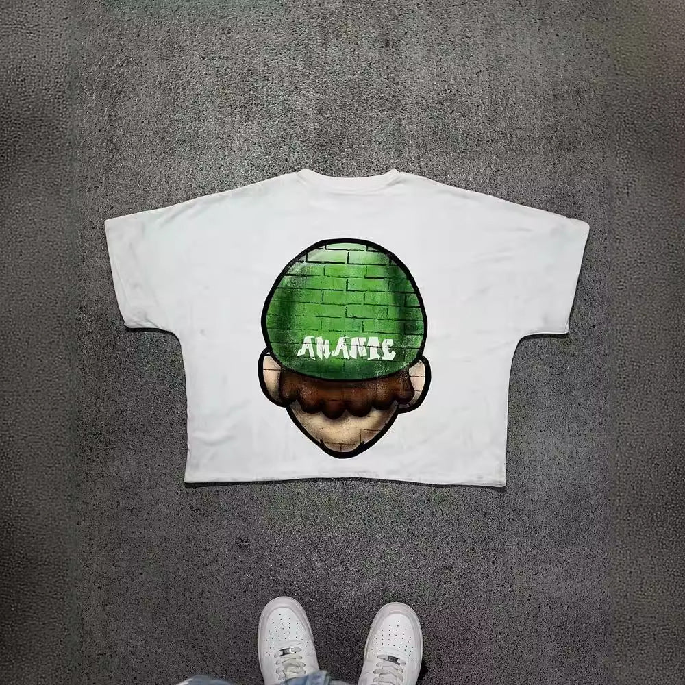 Y2K Cartoon & Anime Graphic Unisex Oversized Streetwear Cotton Tee