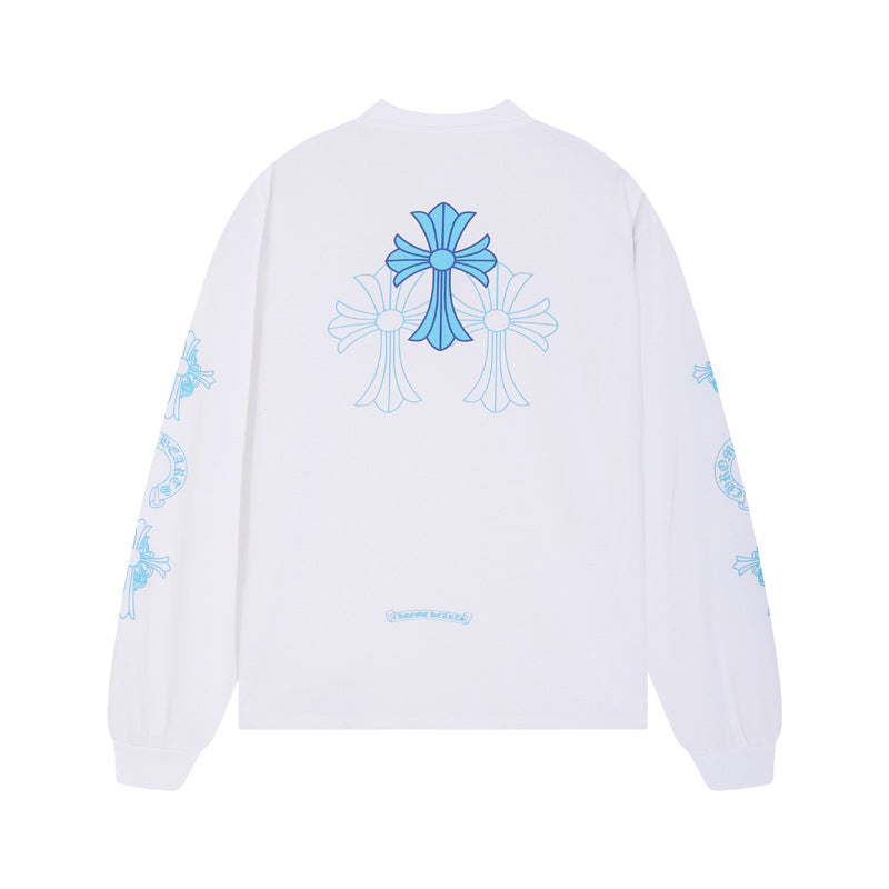 Chrome Hearts Cross Horseshoe Sanskrit Print Long Sleeve Tee Unisex