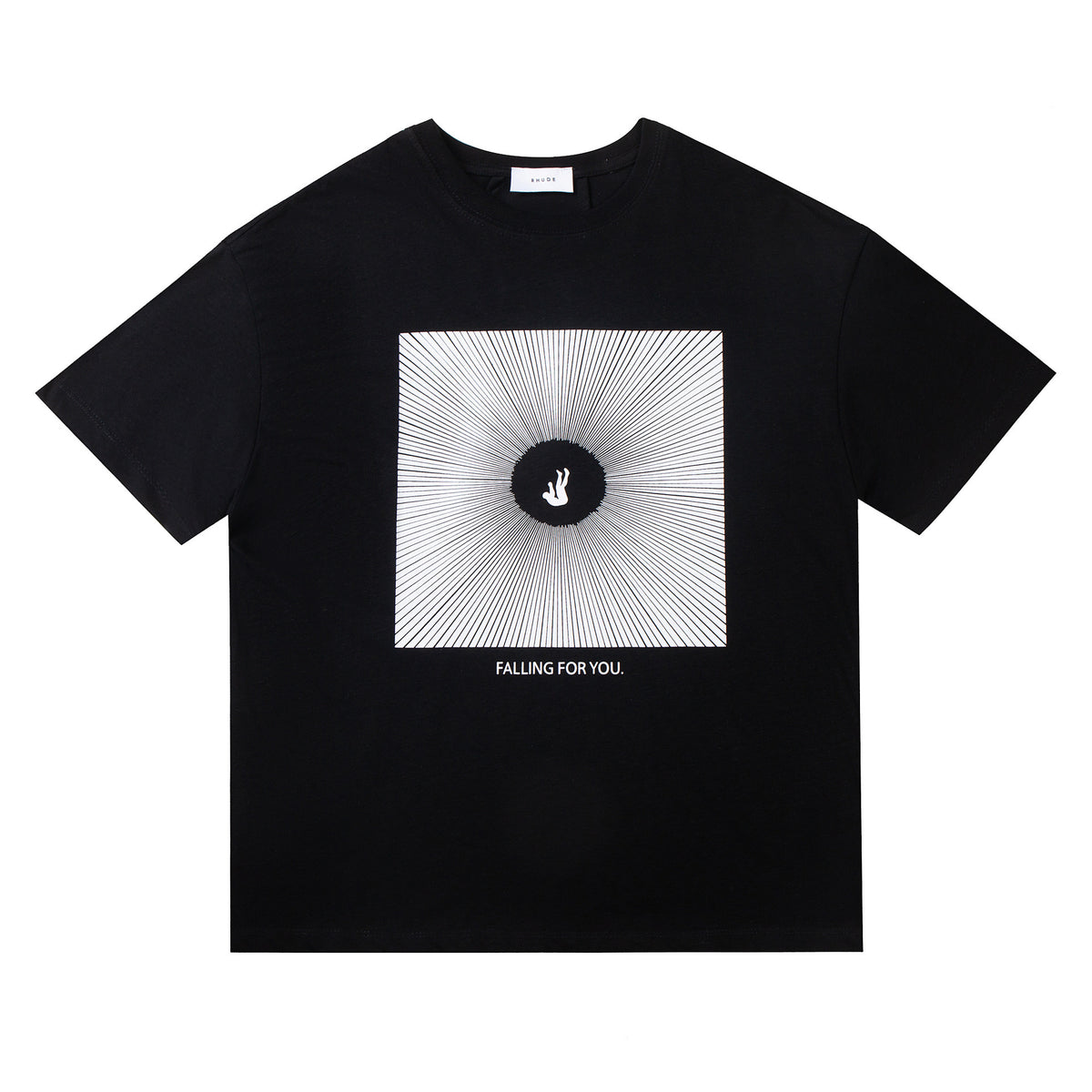 Rhude Graphic Tees Vintage High Street Loose Couple Crew Neck T-Shirt