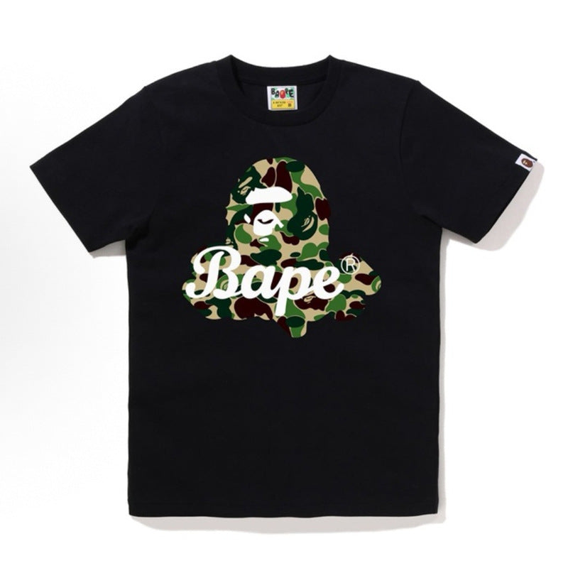 BAPE Ape Head Shark Print Loose Casual Unisex Short Sleeve T-Shirt