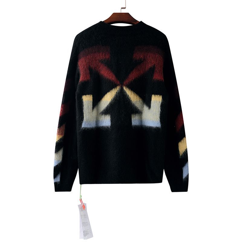 Off-White Diag Ombre Brushed Knit Crewneck Arrows Jumper