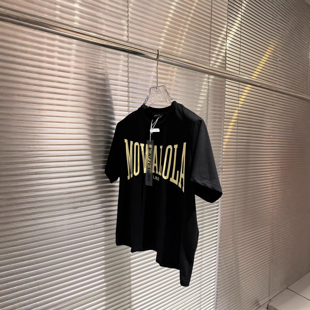 Vintage Arch Letter Streetwear Print Crew Neck Short Sleeve T Shirt