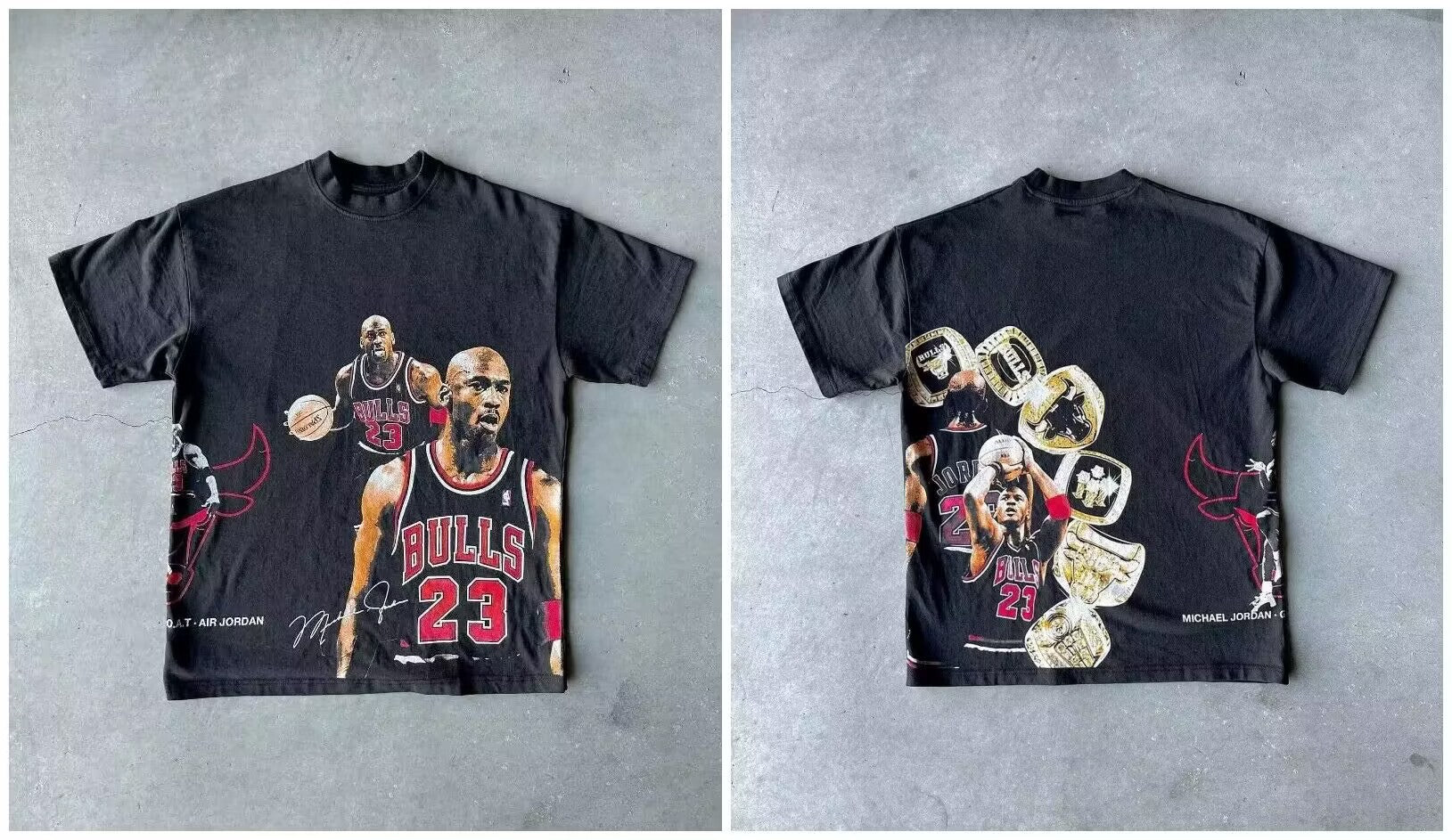 Y2K Punk Vintage NBA & Skimaske Streetwear Unisex Baumwoll-T-Shirt