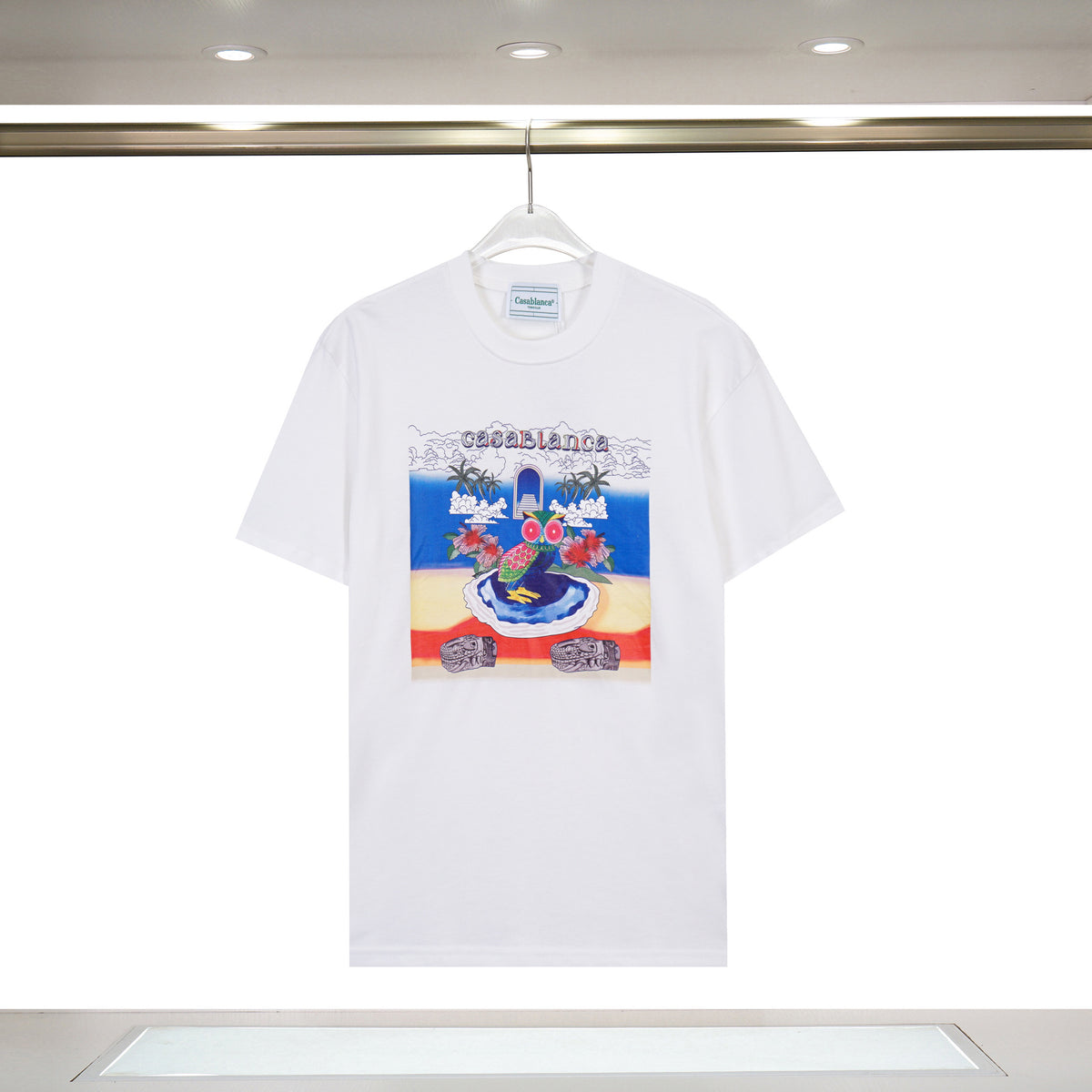Casablanca Tennis Graphic T-Shirt Loose Oversized Short Sleeve Tee