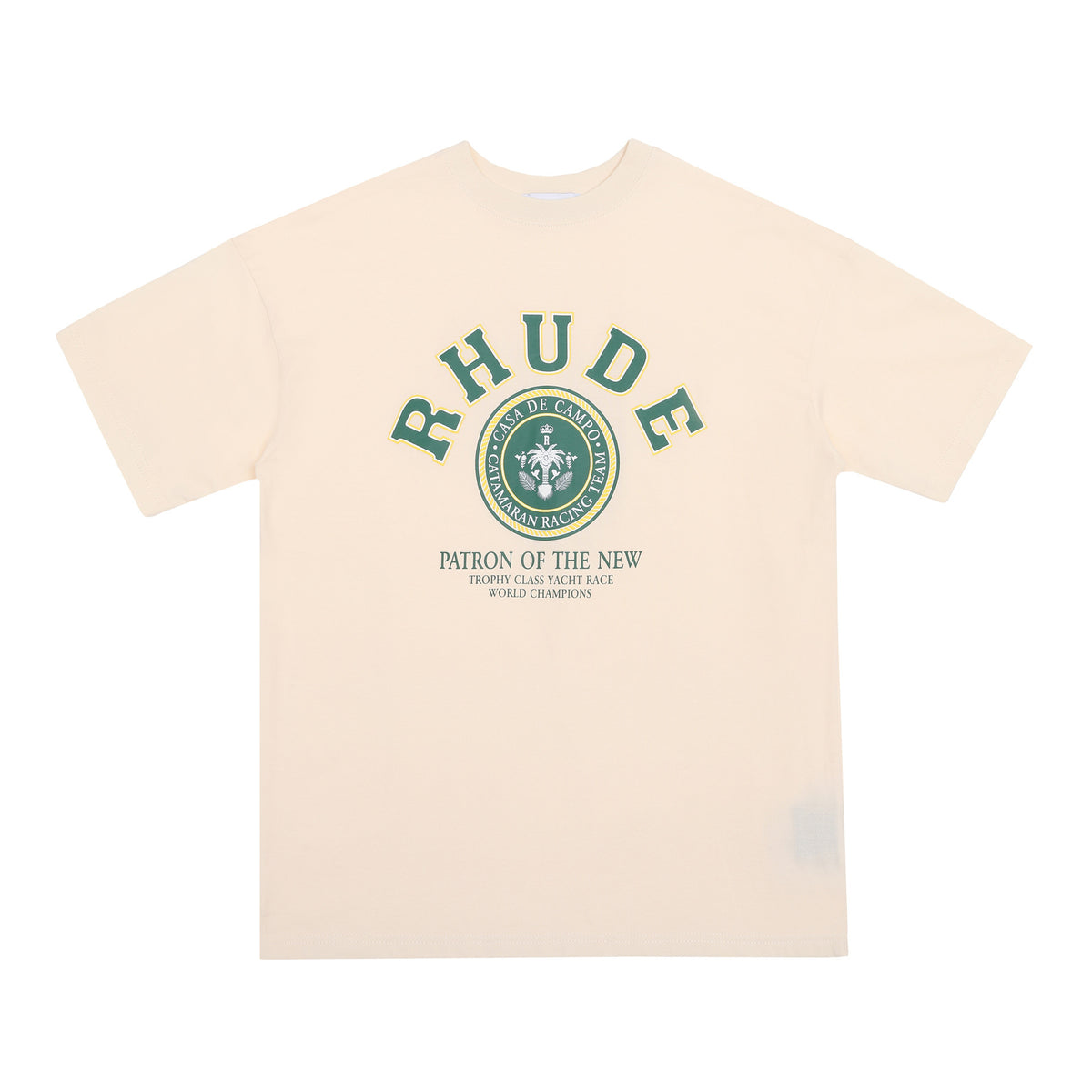 Rhude Graphic Tees Vintage High Street Loose Couple Crew Neck T-Shirt