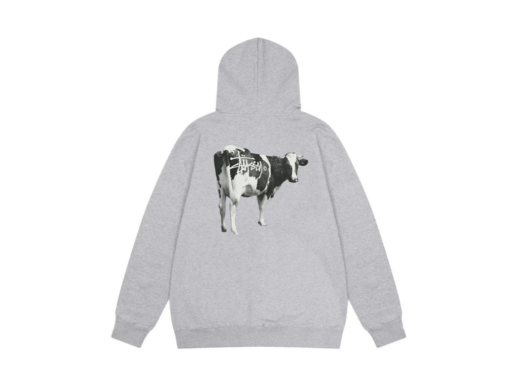 Stussy Zip Up Hoodie Multi Graphic Letter Print Streetwear Jacket
