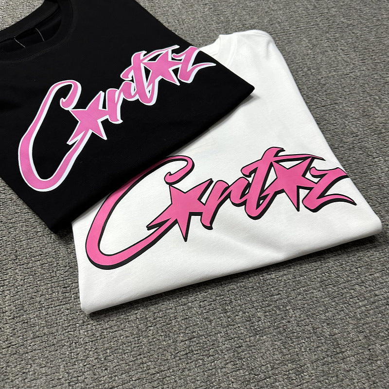 Corteiz Logo Letter Print Crew Neck Short Sleeve T‑Shirt Unisex